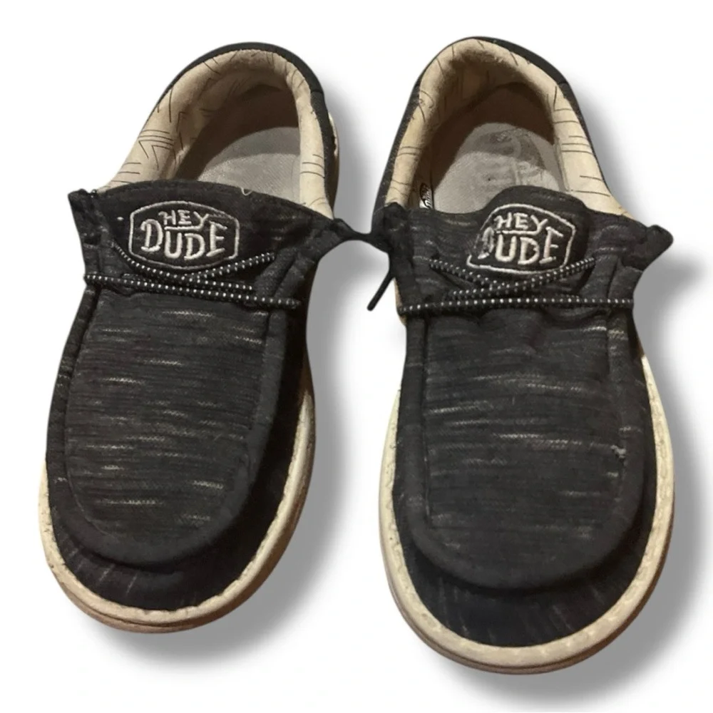🖤‎ Hey Dude Wally Youth Stretch Black Slip-On Shoes (YT3 | EU 35)